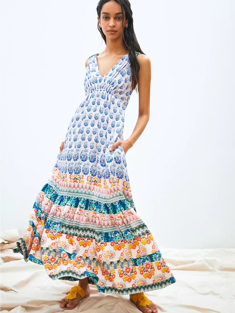 Anthropologie Gathered Maxi Dress - Picture 3 of 9